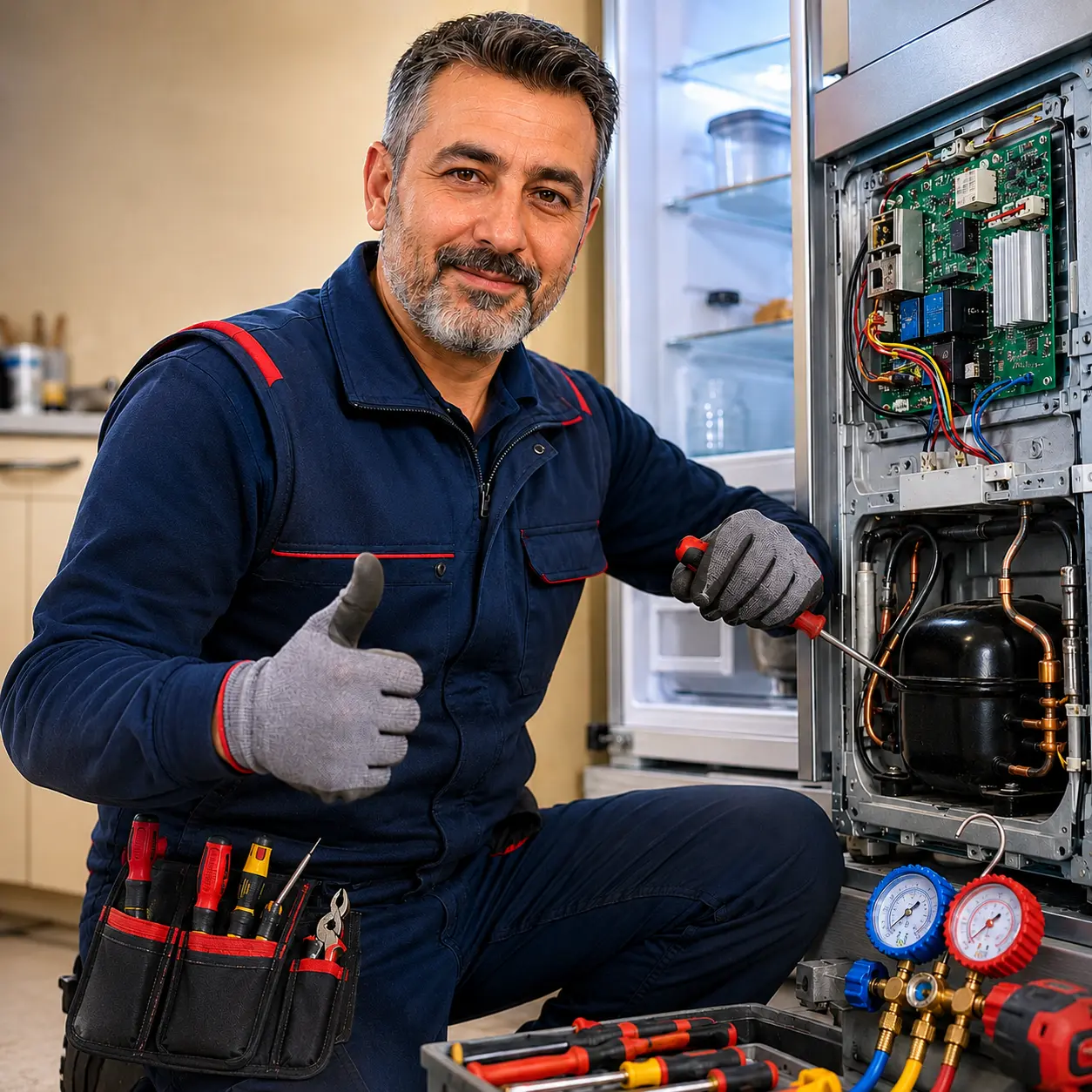 Merkezefendi Vestel buzdolabı tamiri ustası Ferit Usta — Fesleğen Mahallesi ve Kumkısık Mahallesi soğutma sistemleri uzmanı